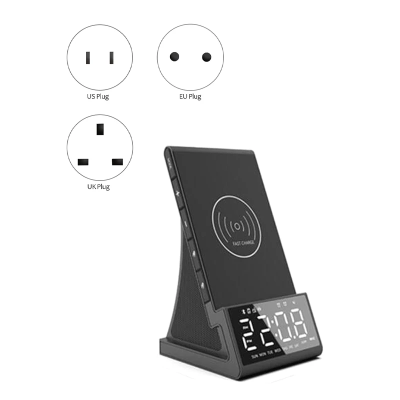 Wireless Charger Alarm Clock Bluetooth Speaker LED Smart Digital Clock Table Electronic Desktop Clocks Fm Radio
Wireless Charger Alarm Clock Bluetooth Speaker LED Smart Digital Clock Table Electronic Desktop Clocks Fm Radio