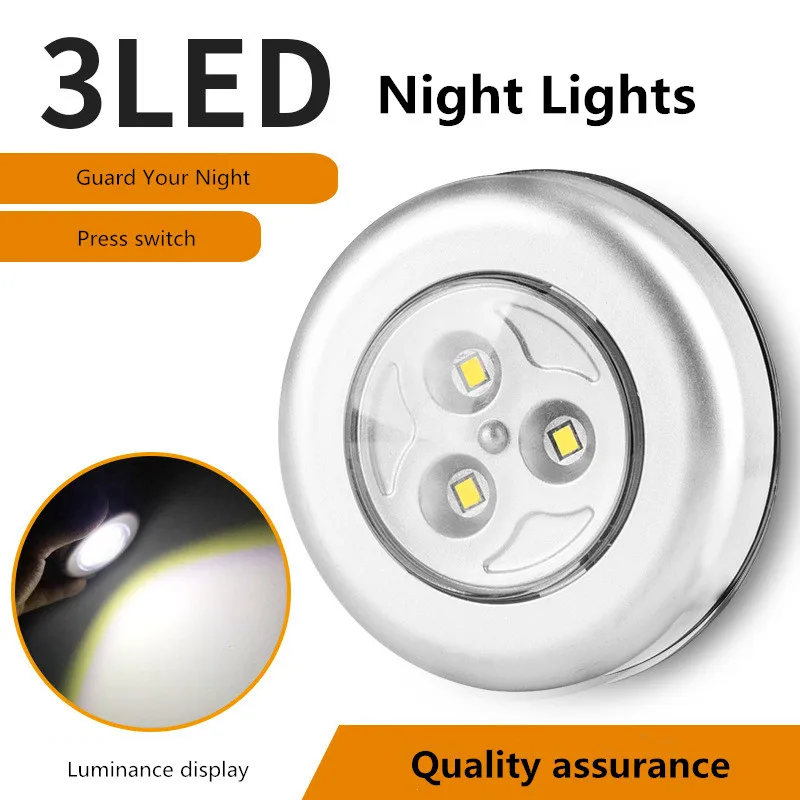 3LED Lamp Touch Lamp in Portable Cordless Household Student Dormitory Battery Powered Night Light for Cabinet camping lamp
3LED Lamp Touch Lamp in Portable Cordless Household Student Dormitory Battery Powered Night Light for Cabinet camping lamp