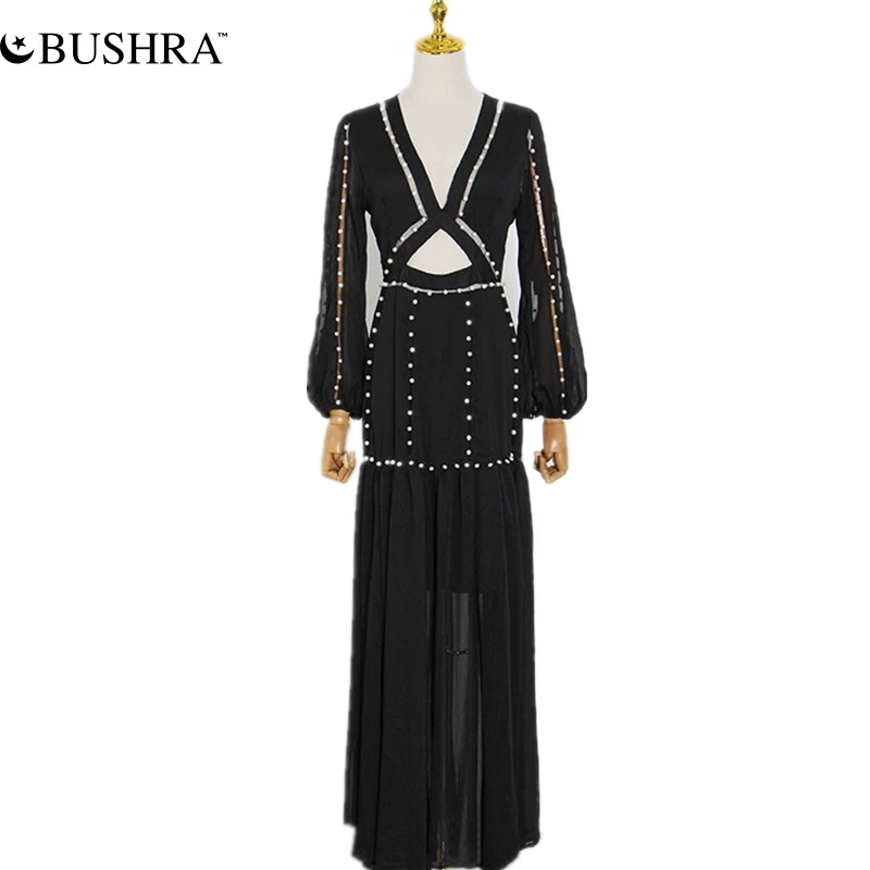 Bushra 2022 Design Summer Sexy V-neck Waistless Chiffon French Elegant Temperament Fashion Women Long Maxi Dress Hollow Out
Bushra 2022 Design Summer Sexy V-neck Waistless Chiffon French Elegant Temperament Fashion Women Long Maxi Dress Hollow Out
