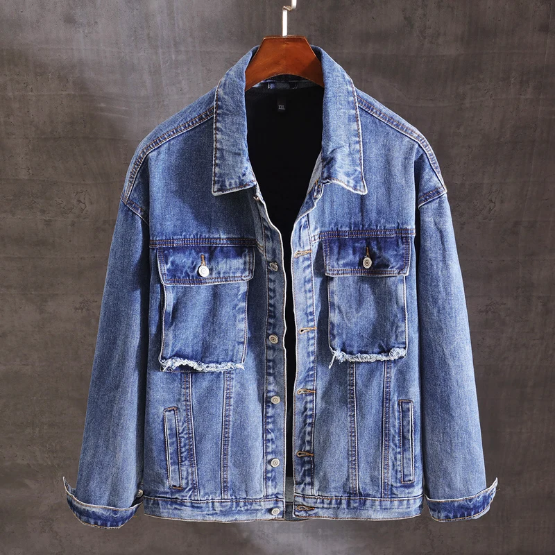 Streetwear Fashion Men Jackets Retro Blue Loose Fit Casual Denim Jacket Men Multi Pockets Vintage Designer Hip Hop Cotton Coats
Streetwear Fashion Men Jackets Retro Blue Loose Fit Casual Denim Jacket Men Multi Pockets Vintage Designer Hip Hop Cotton Coats