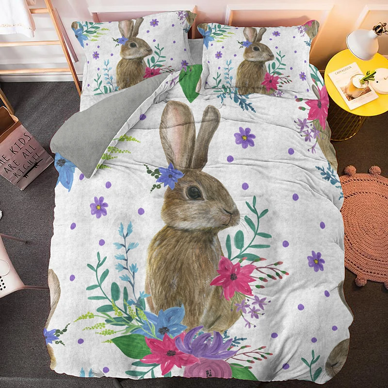 Happy Easter Rabbit Egg Duvet Cover Sets King Queen Single Size Bedding Set Comforter Covers With Pillowcase 2/3PCS Bedclothes
Happy Easter Rabbit Egg Duvet Cover Sets King Queen Single Size Bedding Set Comforter Covers With Pillowcase 2/3PCS Bedclothes