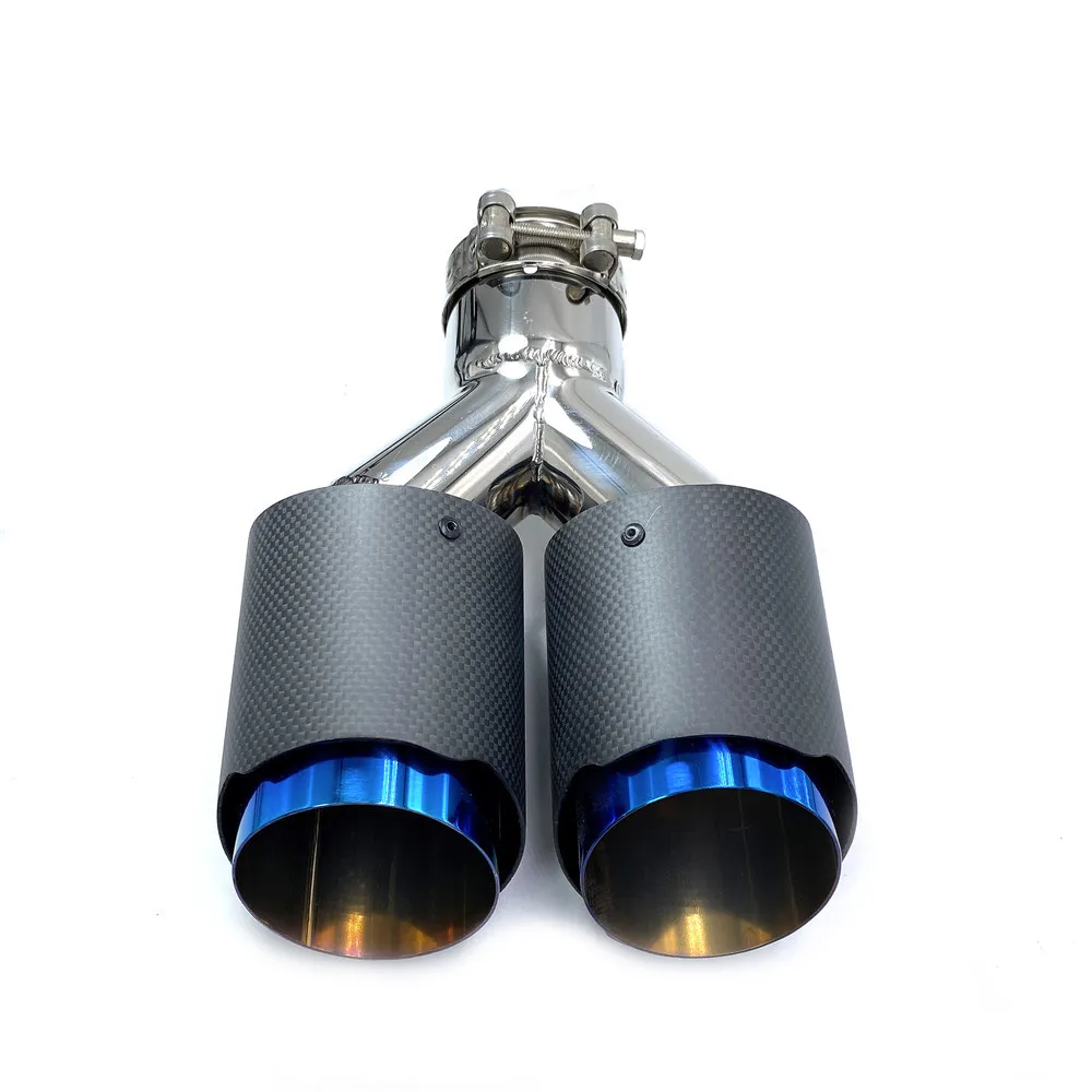 1PC Car Double-pipe carbon fiber exhaust pipe matte carbon fiber straight-edge Y-shaped outlet flush with Remus Logo
1PC Car Double-pipe carbon fiber exhaust pipe matte carbon fiber straight-edge Y-shaped outlet flush with Remus Logo