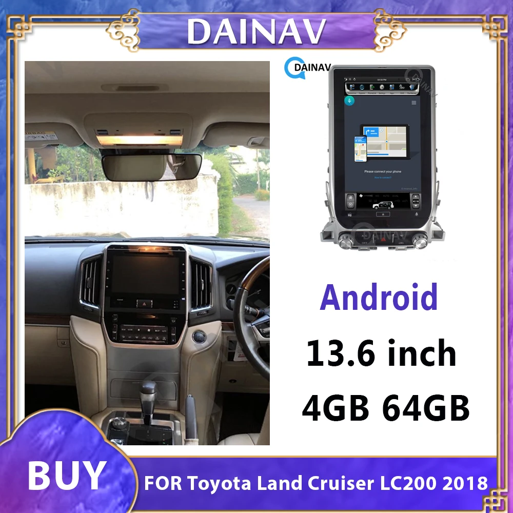 Автомобильный радиоприемник 13,6 дюйма для Toyota Land Cruiser LC200 2017 с вертикальным экраном, Автомобильный мультимедийный плеер с GPS-навигацией
Автомобильный радиоприемник 13,6 дюйма для Toyota Land Cruiser LC200 2017 с вертикальным экраном, Автомобильный мультимедийный плеер с GPS-навигацией