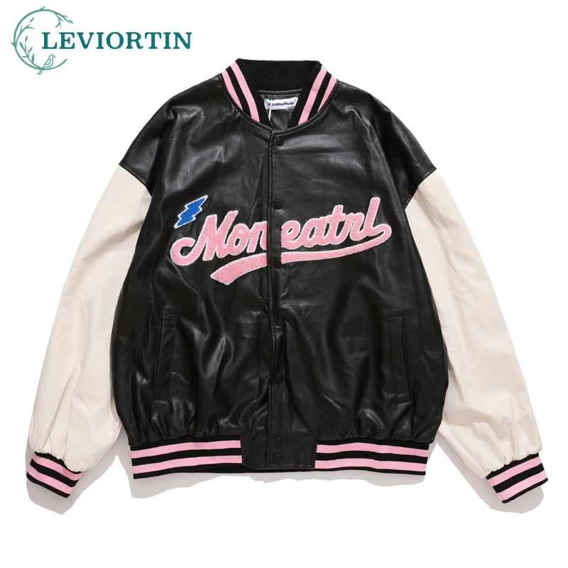 Fashion Letter Flocking Hip Hop Patchwork Baseball Jackets Mens Leather Bomber Jackets Men Oversized Streetwear Coats For Male
Fashion Letter Flocking Hip Hop Patchwork Baseball Jackets Mens Leather Bomber Jackets Men Oversized Streetwear Coats For Male