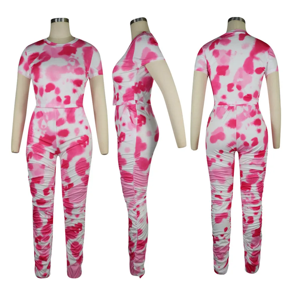 Tie Dye Tracksuit Women Butterfly Printed Short Sleeve Sweatpants Set Casual Pleated 2 PCS Sports Set
Tie Dye Tracksuit Women Butterfly Printed Short Sleeve Sweatpants Set Casual Pleated 2 PCS Sports Set