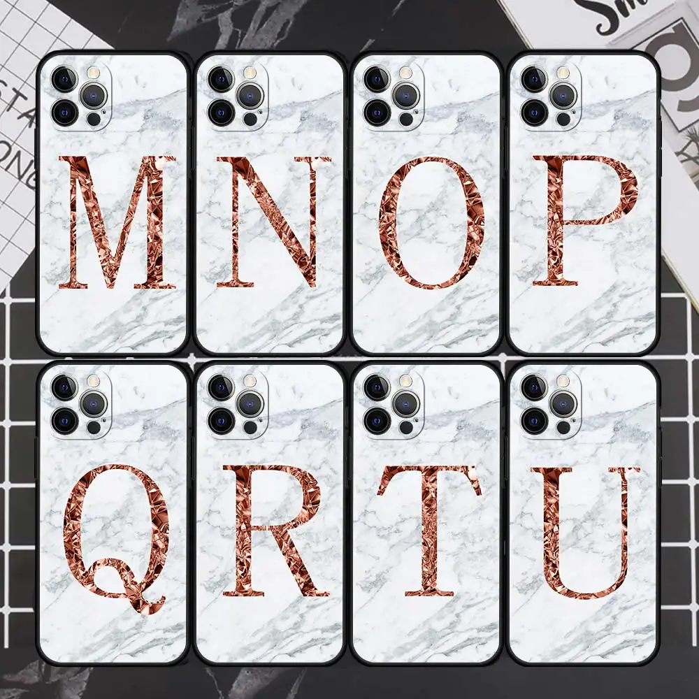 Letter R Q white marble Case For Apple iPhone 11 13 12 Pro 7 XR X XS Max 8 6 6S Plus 5 5S SE 2020 13Pro Black Phone Cover Capa
Letter R Q white marble Case For Apple iPhone 11 13 12 Pro 7 XR X XS Max 8 6 6S Plus 5 5S SE 2020 13Pro Black Phone Cover Capa