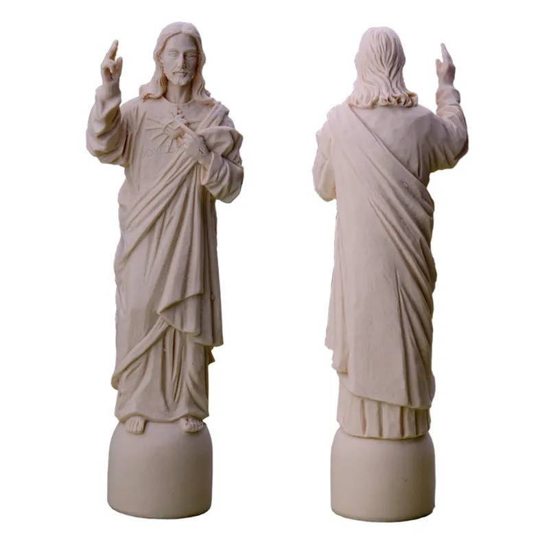 Retro Holy Hand Painted Religious Figurine Vintage resin Jesus Sacred Heart Statue 22.5cm High A1534
Retro Holy Hand Painted Religious Figurine Vintage resin Jesus Sacred Heart Statue 22.5cm High A1534