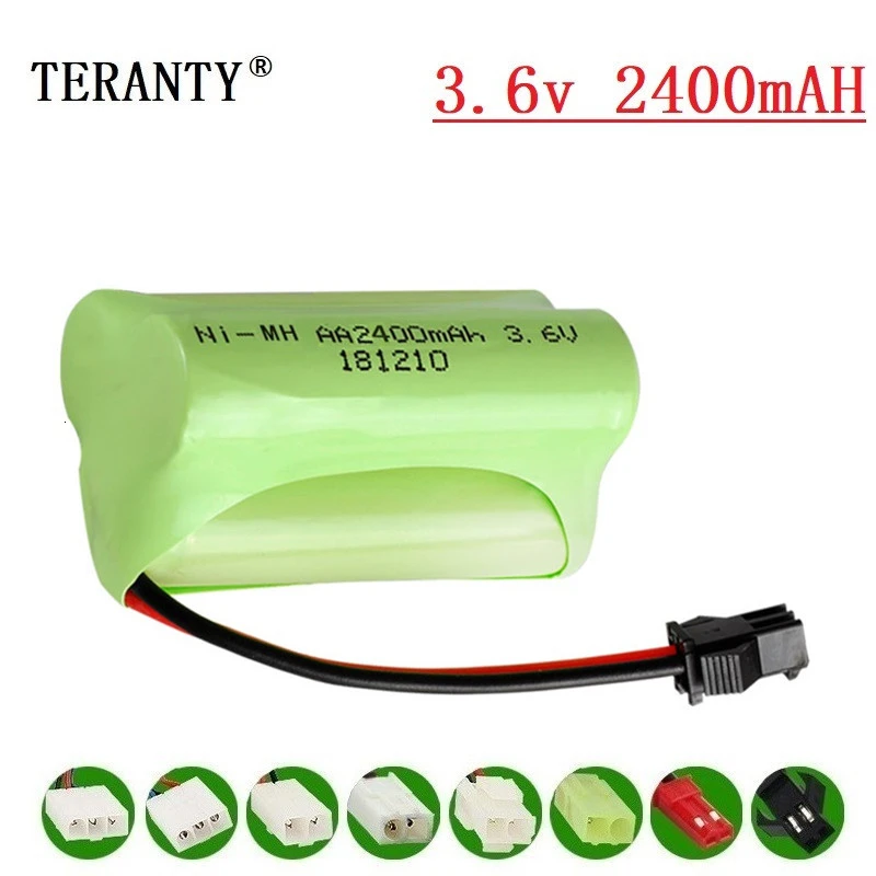 

Upgrade 3.6v 2400mah NiMH Battery For Rc Toys Cars Tanks Trucks Robots Guns Boats AA Ni-MH 3.6v Rechargeable Battery Pack