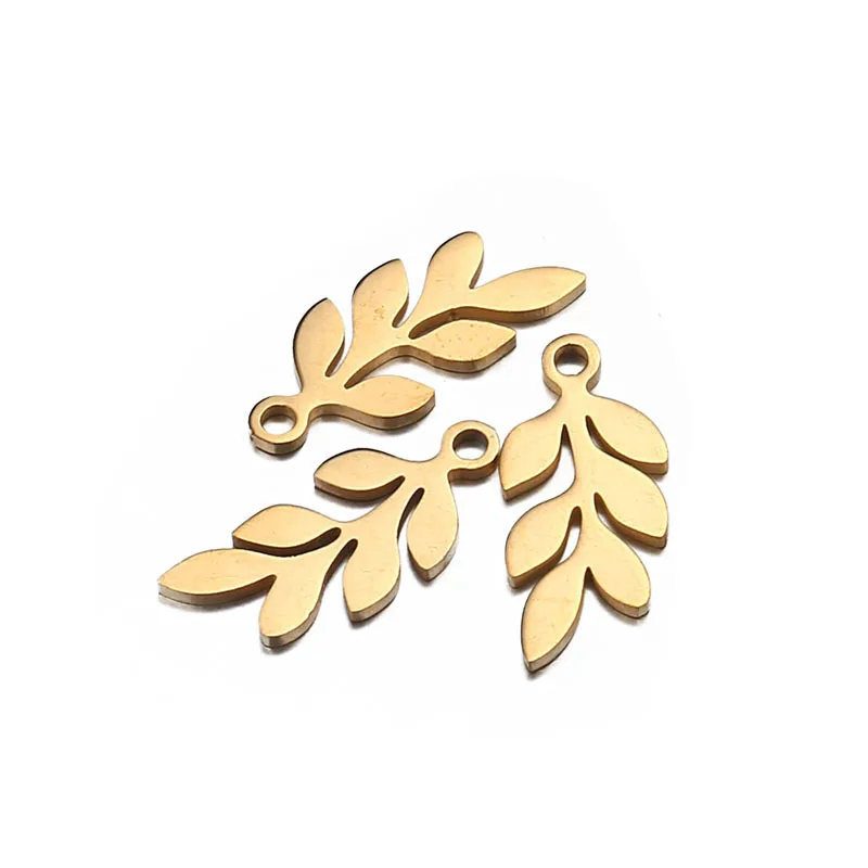 Stainless Steel Branch Charm DIY Leaf Pendant 8*18mm Steel Gold Color Jewelry Accessories Wholesale 20pcs
Stainless Steel Branch Charm DIY Leaf Pendant 8*18mm Steel Gold Color Jewelry Accessories Wholesale 20pcs