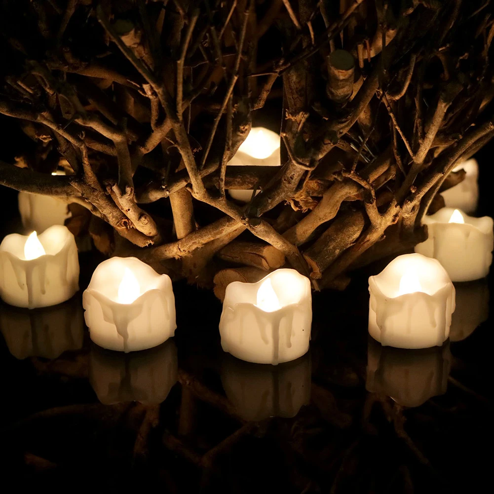 Светодиодный Чай светильник s Candles1PCS беспламенные Свечи Батарея свечи падение r