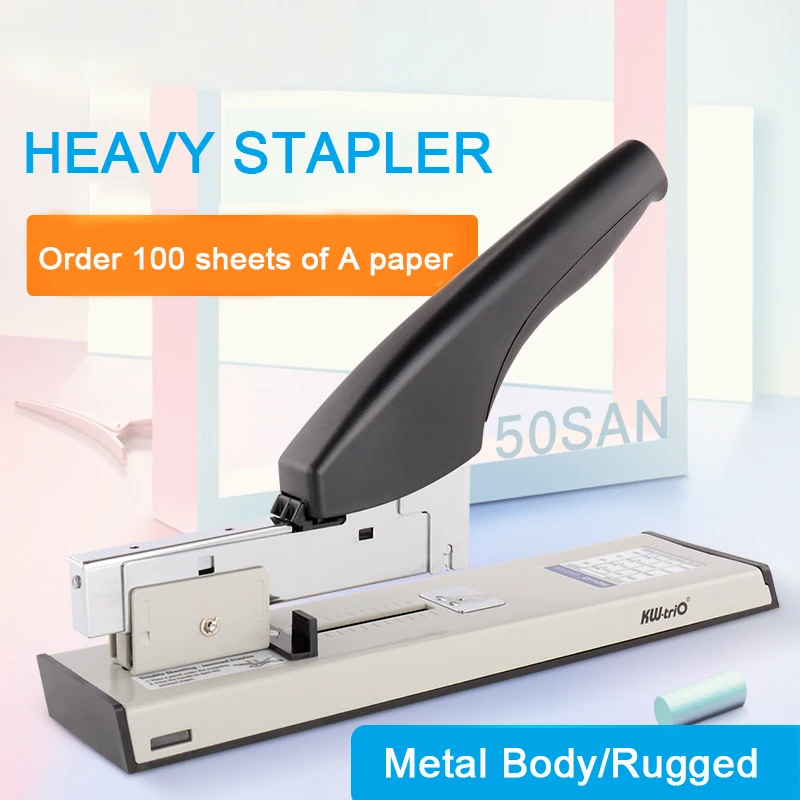 2022 New Heavy Type Metal Stapler Bookbinding Stapling 100 Sheet Capacity Office Tools Fit Staples(pins) 23/6, 23/8, 23/10,23/13
2022 New Heavy Type Metal Stapler Bookbinding Stapling 100 Sheet Capacity Office Tools Fit Staples(pins) 23/6, 23/8, 23/10,23/13