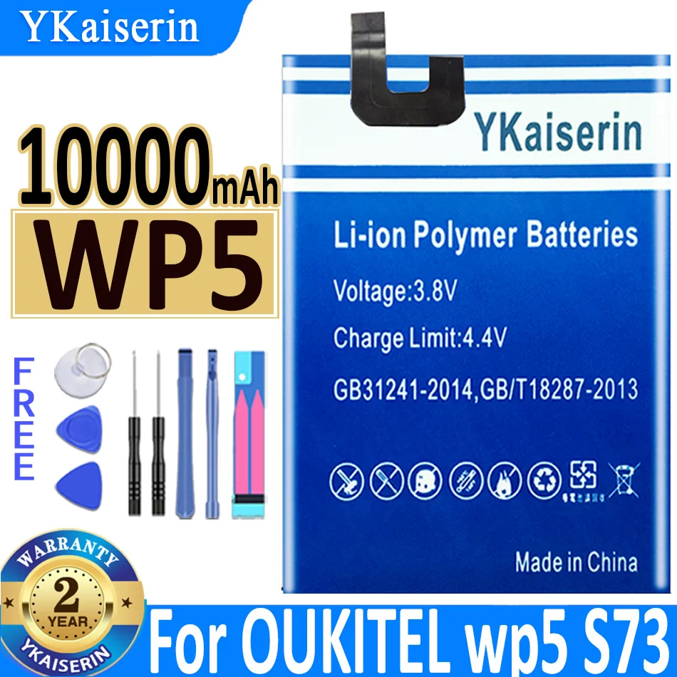 Аккумулятор ykaisсеребрин на 10000 мА · ч для Oukitel WP5 Pro WP5Pro S73 3,85 В HT2749B-S73 REV1.3
Аккумулятор ykaisсеребрин на 10000 мА · ч для Oukitel WP5 Pro WP5Pro S73 3,85 В HT2749B-S73 REV1.3