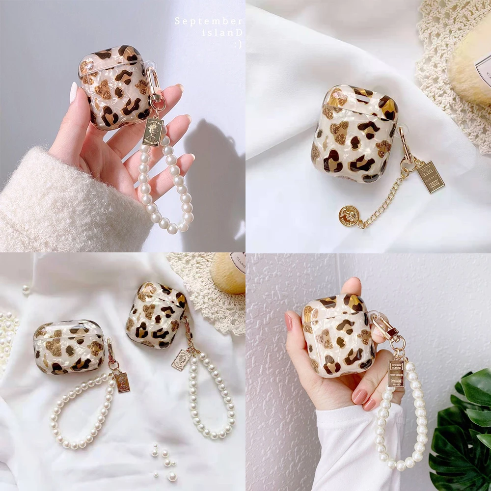 Luxury Leopard Pearl Case for Apple Airpods 1 2 3 Case Bracelet Chain Case for AirPods Pro Case Bluetooth Earphone Accessories
Luxury Leopard Pearl Case for Apple Airpods 1 2 3 Case Bracelet Chain Case for AirPods Pro Case Bluetooth Earphone Accessories