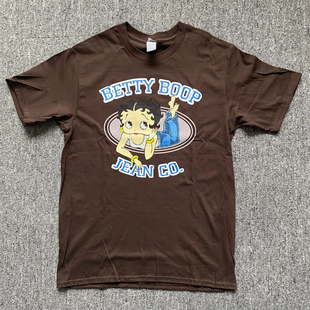 Футболка женская с коротким рукавом и круглым вырезом, свободный винтажный топ с принтом аниме и графическим принтом, в американском стиле, ...
Футболка женская с коротким рукавом и круглым вырезом, свободный винтажный топ с принтом аниме и графическим принтом, в американском стиле, ...