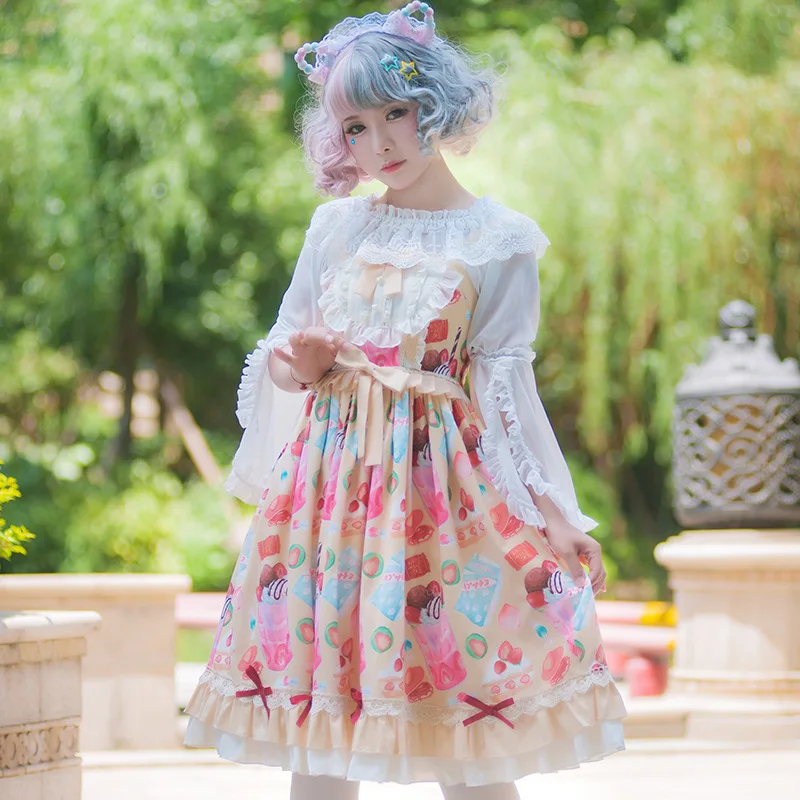 Daily Cute Print Lolita Dress Vintage Court Princess Style Party Vestidos Cos Loli Tea Party Kawa Elorita Harajuku Dress
Daily Cute Print Lolita Dress Vintage Court Princess Style Party Vestidos Cos Loli Tea Party Kawa Elorita Harajuku Dress