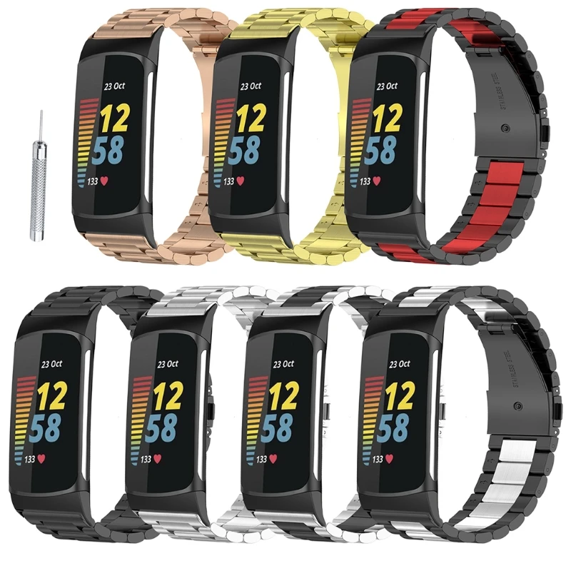Металлический ремешок, совместимый с Fitbit Charge 5, водонепроницаемый браслет, Прочный Модный ремешок для смарт-часов, спортивный браслет
Металлический ремешок, совместимый с Fitbit Charge 5, водонепроницаемый браслет, Прочный Модный ремешок для смарт-часов, спортивный браслет