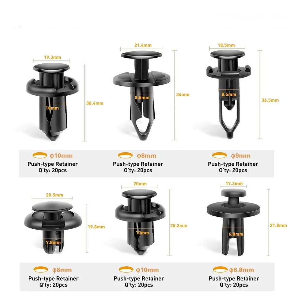 121PCS Bumper Push Rivet Clips Expansion Screws Replacement Kit Fastener Removing Tool Set Car Accessories
121PCS Bumper Push Rivet Clips Expansion Screws Replacement Kit Fastener Removing Tool Set Car Accessories