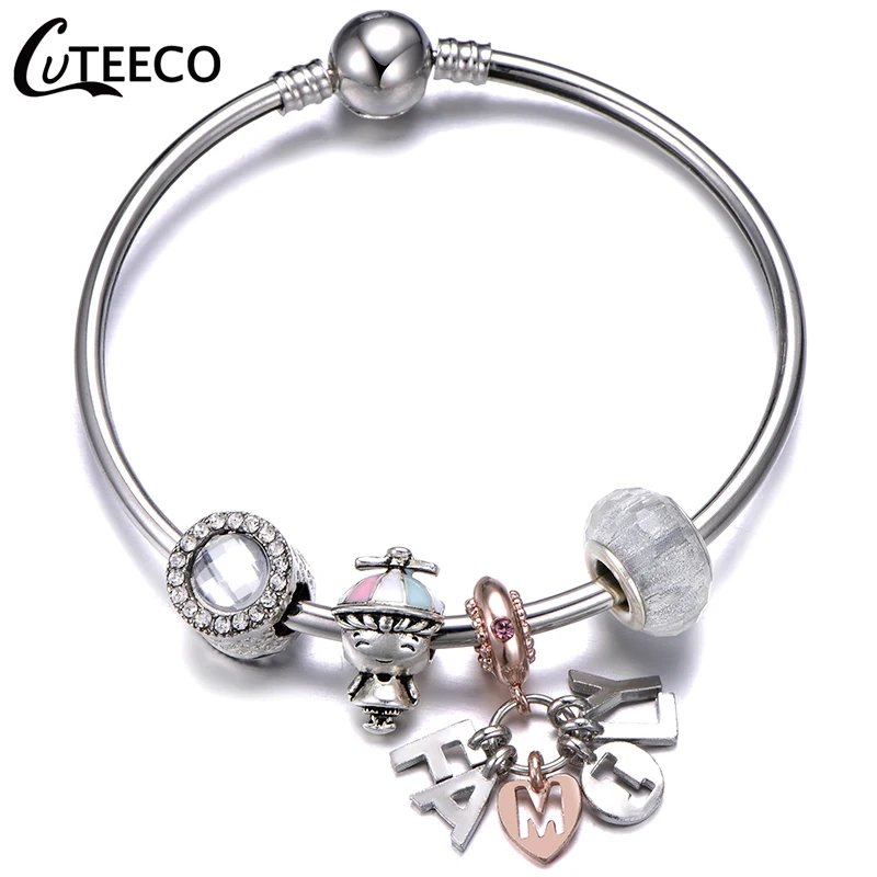 Фото CUTEECO новинка 2019 Я люблю мою семью Женский Рождественский подарок бусины для