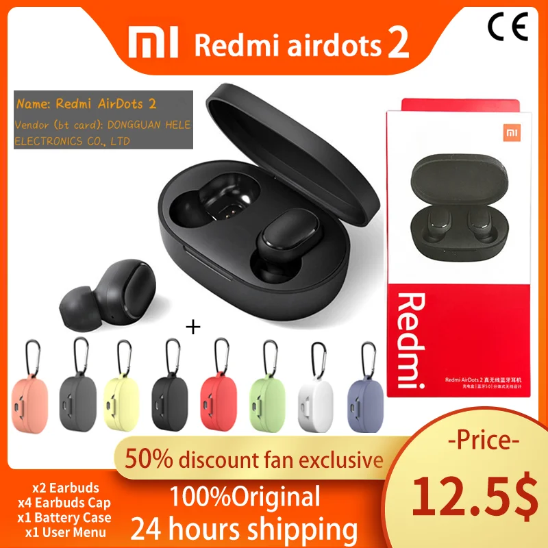 Xiaomi Redmi AirDots 2 Wireless Bluetooth 5.0 TWS Earphone Headset 104dB Left Right Low Lag Mode Mi True Stereo MIUI airpod pro
Xiaomi Redmi AirDots 2 Wireless Bluetooth 5.0 TWS Earphone Headset 104dB Left Right Low Lag Mode Mi True Stereo MIUI airpod pro