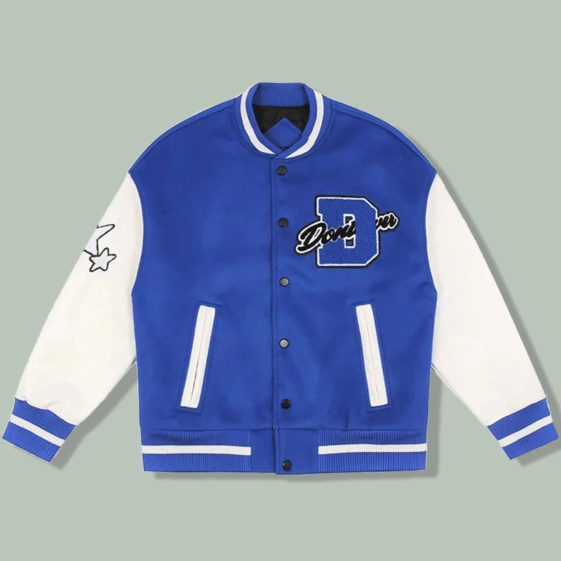 Hip Hop Patchwork Baseball Jacket Men Harajuku Furry Stars Embroidery College Jackets Unisex Loose Letter Printed Varsity Coats
Hip Hop Patchwork Baseball Jacket Men Harajuku Furry Stars Embroidery College Jackets Unisex Loose Letter Printed Varsity Coats