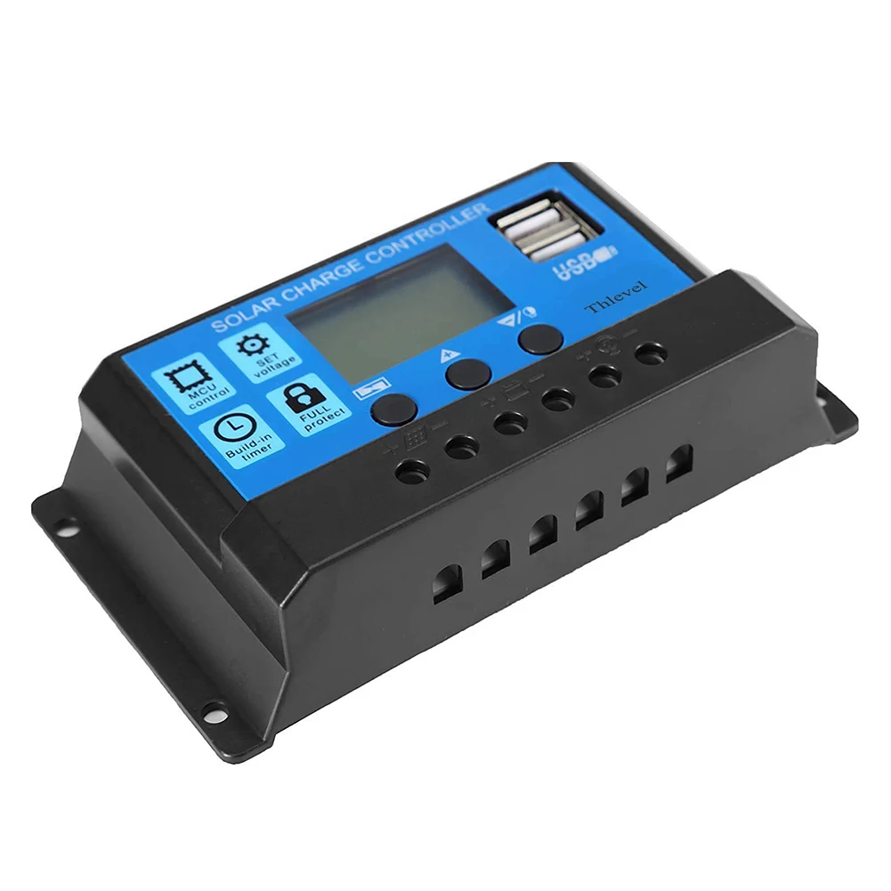 10A 20A 30A Solar Charge Controller 12V 24V Auto PWM 5V 2 USB Output Solar Panel Regulator PV Home Battery Charger LCD Display
10A 20A 30A Solar Charge Controller 12V 24V Auto PWM 5V 2 USB Output Solar Panel Regulator PV Home Battery Charger LCD Display