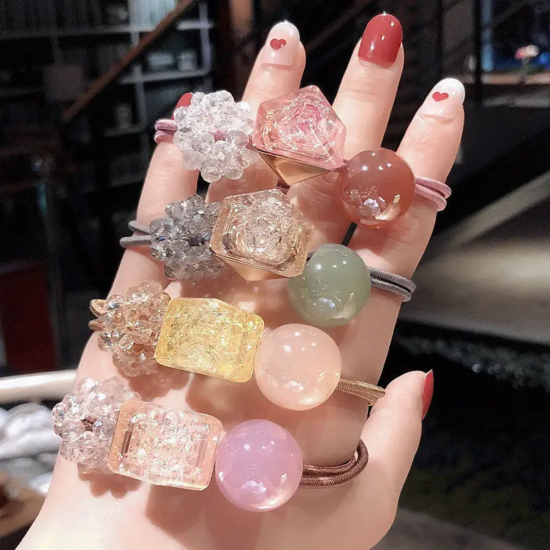 New Korea Simple Crystal Color Hair Ties Elastics Rubber Band Hair Accessories All-match Adult Hair Rope Headdress Lovely Girl
New Korea Simple Crystal Color Hair Ties Elastics Rubber Band Hair Accessories All-match Adult Hair Rope Headdress Lovely Girl