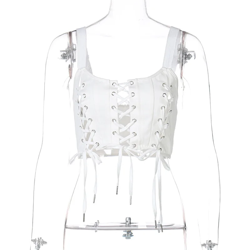 Cryptographic Fashion Sleeveless Bandage Lace Up Tie Crop Tops for Women Backless Tanks Top Girls White Cropped Top Streetwear
Cryptographic Fashion Sleeveless Bandage Lace Up Tie Crop Tops for Women Backless Tanks Top Girls White Cropped Top Streetwear