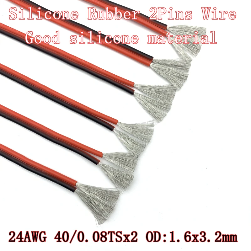 1M 24AWG 2Pins Ultra Soft Silicone Rubber Copper Electric Wire Black Red LED Lighting Lamp DIY Connector Cable Extension Line
1M 24AWG 2Pins Ultra Soft Silicone Rubber Copper Electric Wire Black Red LED Lighting Lamp DIY Connector Cable Extension Line
