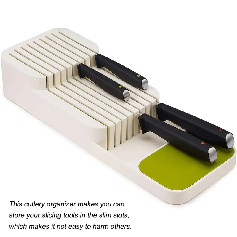 Knife Block Holder Cutlery Drawer Organizer Tray Utensil Rack Universal Knife Stand Organizer Knife Separation Storage Rack 
Knife Block Holder Cutlery Drawer Organizer Tray Utensil Rack Universal Knife Stand Organizer Knife Separation Storage Rack