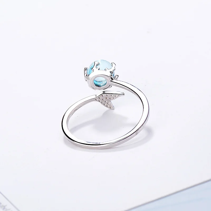 Ins style Aesthetic Couples Ring for Women Mermaid Tail Alloy silver plating Blue Crystal CZ Open Ring Adjustable Set Jewelry
Ins style Aesthetic Couples Ring for Women Mermaid Tail Alloy silver plating Blue Crystal CZ Open Ring Adjustable Set Jewelry