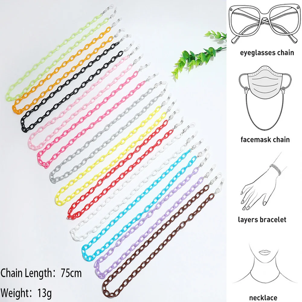 2021 Fashion Children Candy Color Acrylic Mask Holder Lanyard Resin Anti-lost Glasses Chain For Women Student Gift Neck Strap 
2021 Fashion Children Candy Color Acrylic Mask Holder Lanyard Resin Anti-lost Glasses Chain For Women Student Gift Neck Strap