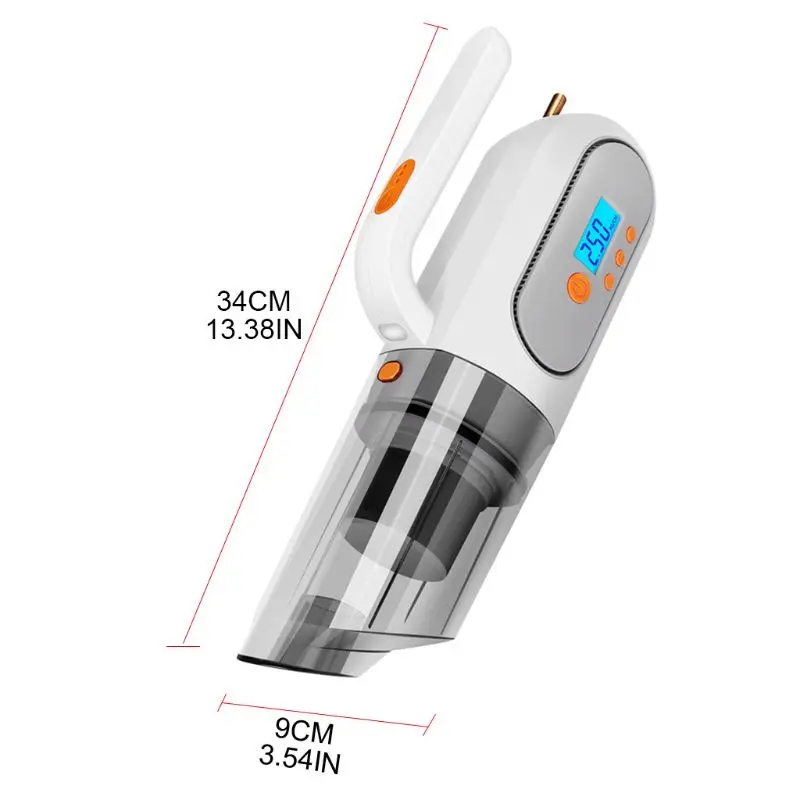 Multifunctional Vehicle-mounted Vacuum Cleaner with Air Pump Tire Pressure Monitoring Lighting Portable Convenient Car Vacuum
Multifunctional Vehicle-mounted Vacuum Cleaner with Air Pump Tire Pressure Monitoring Lighting Portable Convenient Car Vacuum