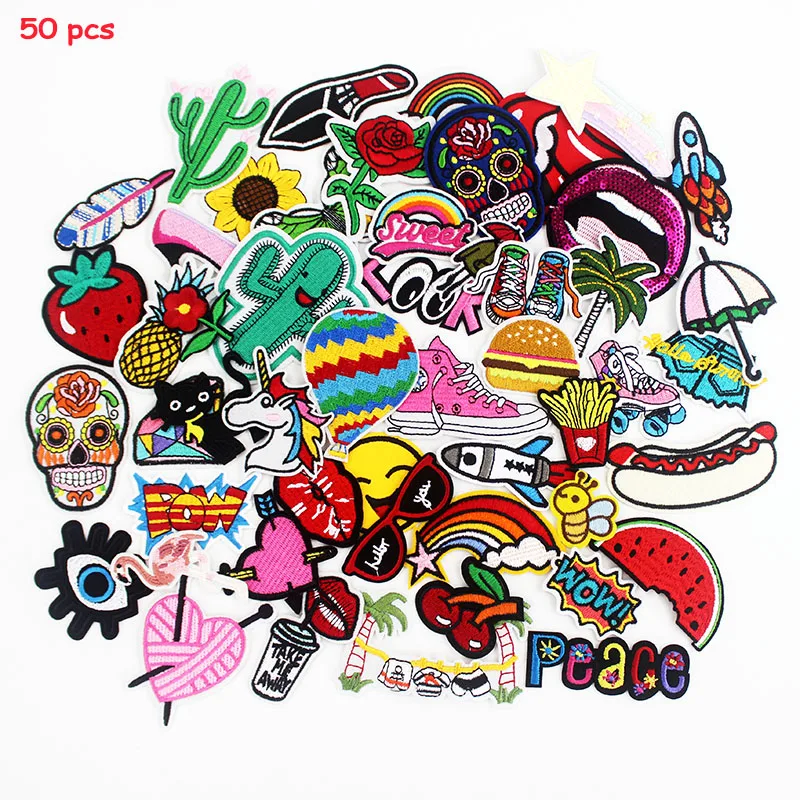 50pcs a Lot Mixed Cloth Patches Cute Embroidery Iron on Badges Kids Girls DIY Applique for Jackets Bags Stickers Patchwork
50pcs a Lot Mixed Cloth Patches Cute Embroidery Iron on Badges Kids Girls DIY Applique for Jackets Bags Stickers Patchwork