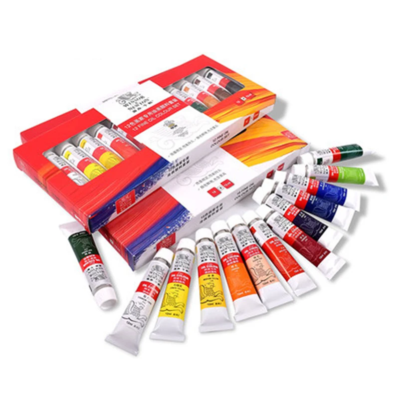 WINSOR & NEWTON 12/18/24 цветов Профессиональная масляная краска набор пигментов 12 мл