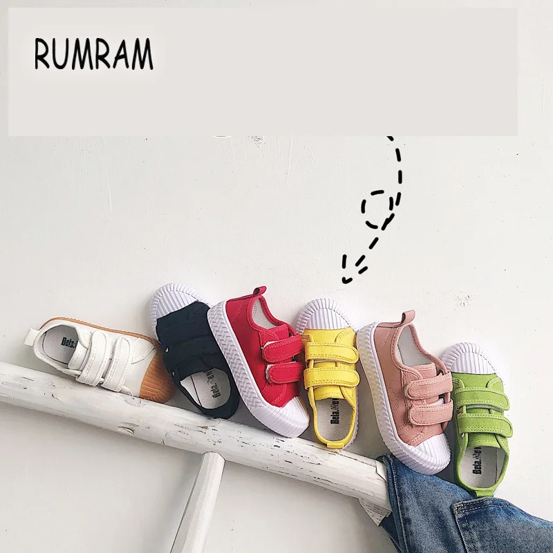 RumRam обувь для детей девочек Детская парусиновая мальчиков Сникеры Демисезонный