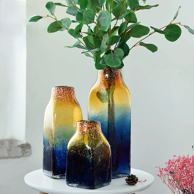 Home Decor Nordic Colored Glass Vase Hydroponic Simple Flower Vase Home Decoration Christmas Gift Wedding Desk Decoration
Home Decor Nordic Colored Glass Vase Hydroponic Simple Flower Vase Home Decoration Christmas Gift Wedding Desk Decoration