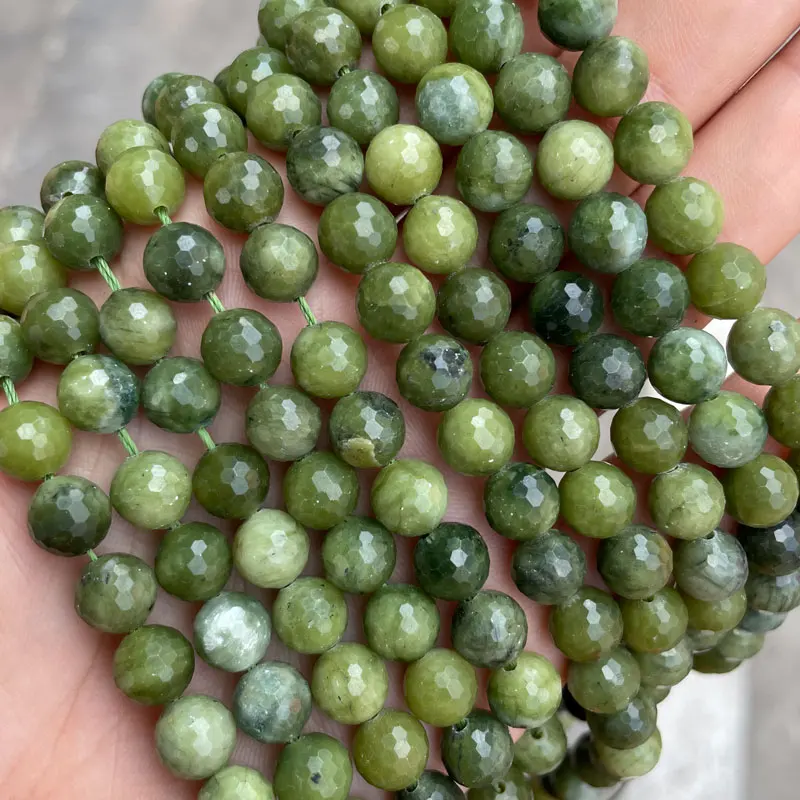 128 Faceted Round Natural Stone Canadian Jades Beads 8mm Loose Green Jaspers Beads DIY For Jewelry Making Bracelet 15'' Strand
128 Faceted Round Natural Stone Canadian Jades Beads 8mm Loose Green Jaspers Beads DIY For Jewelry Making Bracelet 15'' Strand