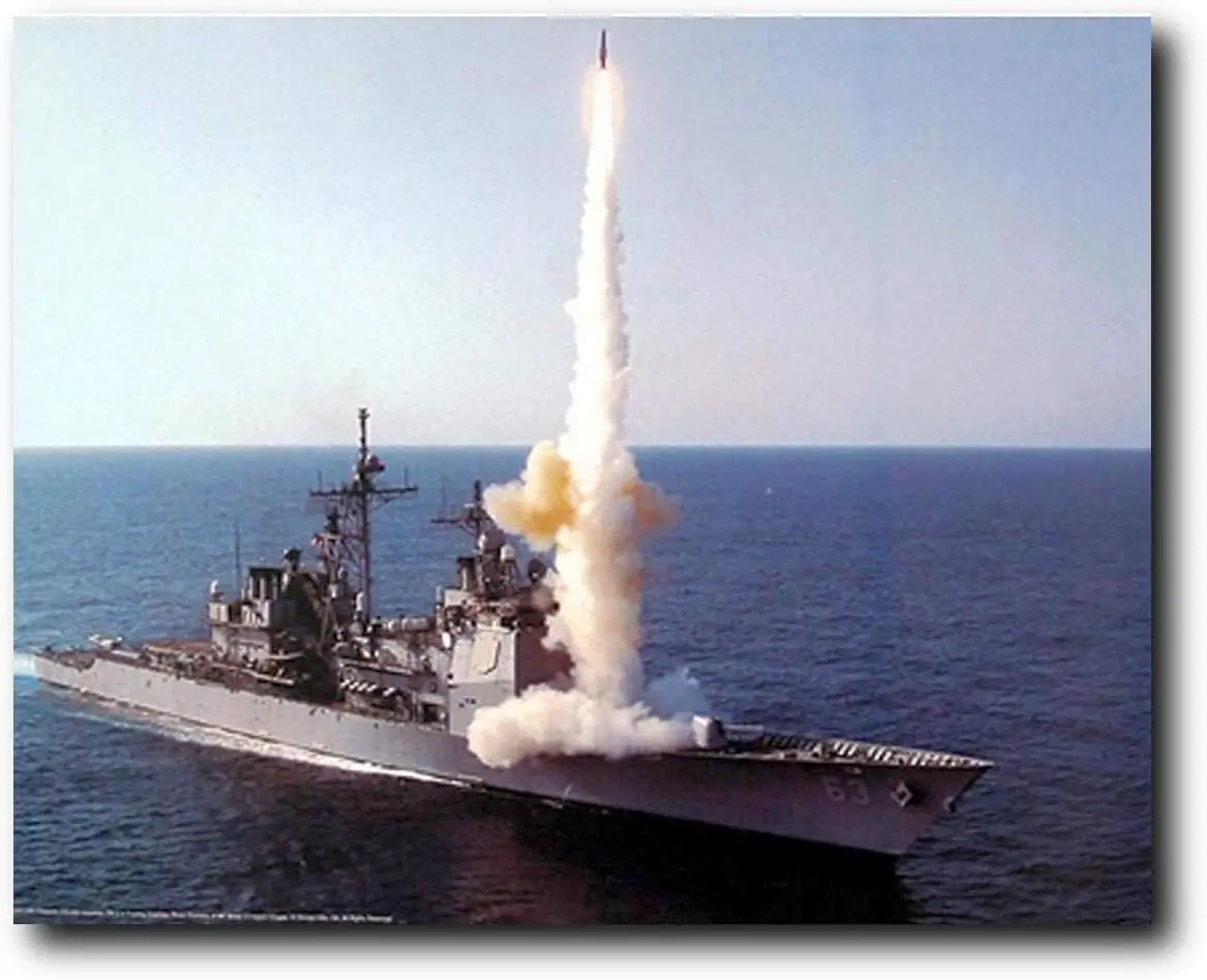 USS Cowpens Launches SM-2 US Navy Aviation Aircraft Wall Decor Art Print Poster
USS Cowpens Launches SM-2 US Navy Aviation Aircraft Wall Decor Art Print Poster