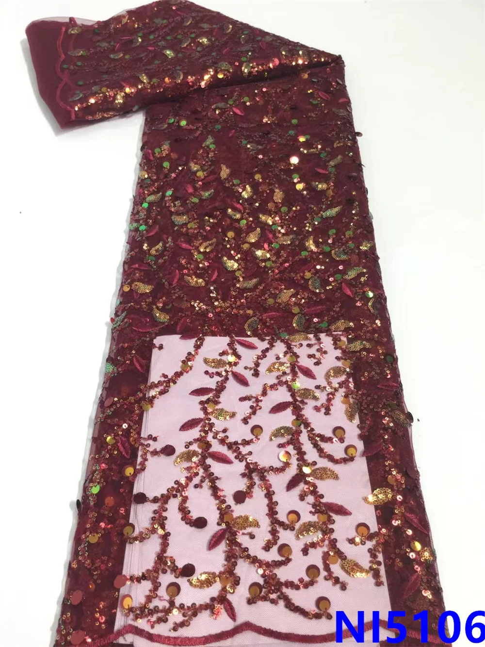 NI.AI, африканская кружевная ткань с пайетками, 2021, вышивка, сетка, нигерийский тюль, кружевная ткань, французская сетка, кружевная ткань NI5106 
NI.AI, африканская кружевная ткань с пайетками, 2021, вышивка, сетка, нигерийский тюль, кружевная ткань, французская сетка, кружевная ткань NI5106