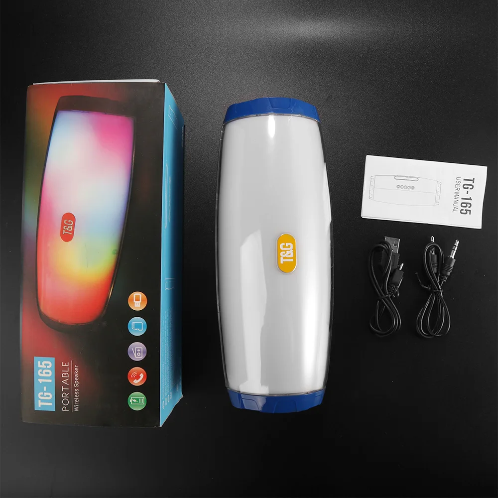TG165,Column Speakers,Portable Bluetooth Speaker,LED Light,Bass,Stereo,Subwoofer,Wireless,Outdoor,BoomBox,FM Radio,USB,AUX,TF
TG165,Column Speakers,Portable Bluetooth Speaker,LED Light,Bass,Stereo,Subwoofer,Wireless,Outdoor,BoomBox,FM Radio,USB,AUX,TF