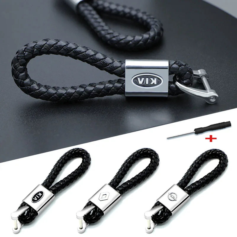 

2021 Leather Rope KeyChain Car Keychain Auto Keyring For Lexus Subaru Infiniti Buick mini FIAT Dacia Cadillac Suzuki Car Goods