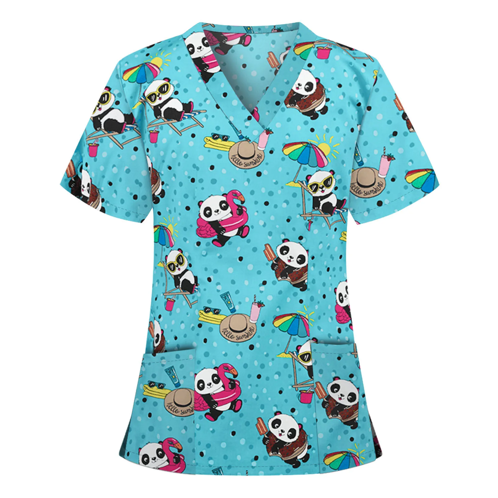 Pet Club Work uniforms Spa Uniforms Lab Beauty Salon Workwear Cute Panda Print Scrubs Tops Women scrubs costume wholesale A20
Pet Club Work uniforms Spa Uniforms Lab Beauty Salon Workwear Cute Panda Print Scrubs Tops Women scrubs costume wholesale A20