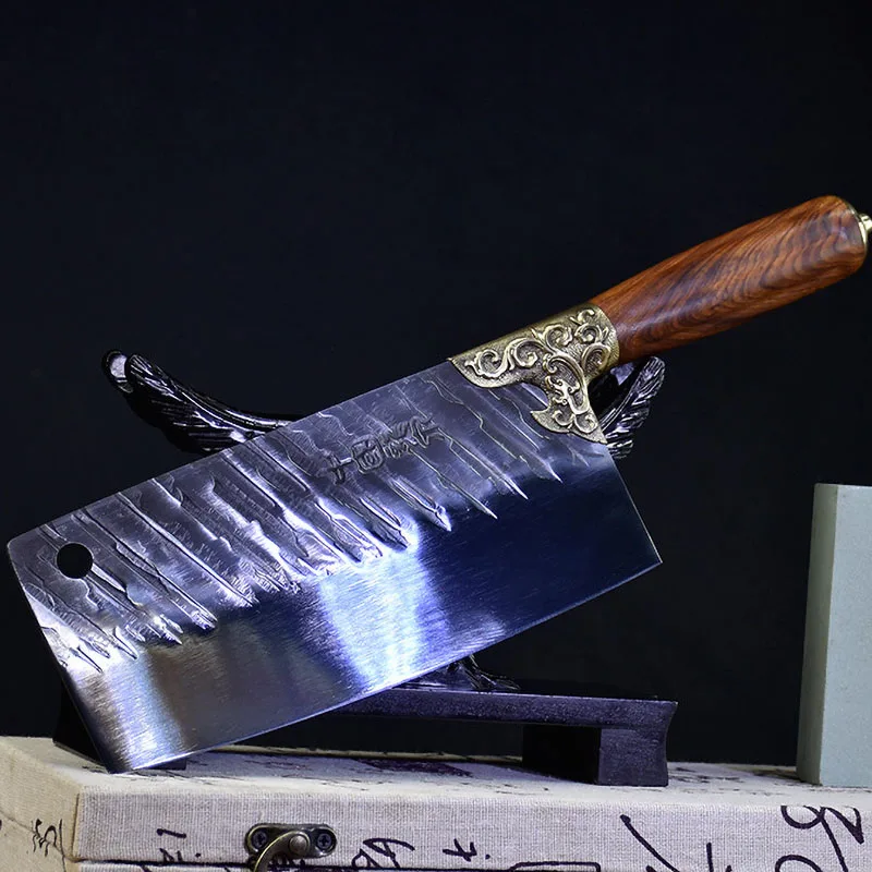 New 7.7 Inch Sharp Chinese Chef Knife China Famous Handmade Forged Technology Copper Dragon Decor Slicing Cleaver Kitchen Knives
New 7.7 Inch Sharp Chinese Chef Knife China Famous Handmade Forged Technology Copper Dragon Decor Slicing Cleaver Kitchen Knives