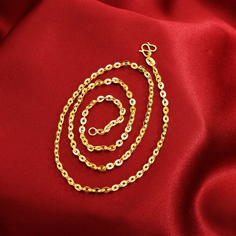 Yellow gold male and female clavicle chain Double water wave snake bone ingot cross O-shaped caterpillar box necklace
Yellow gold male and female clavicle chain Double water wave snake bone ingot cross O-shaped caterpillar box necklace