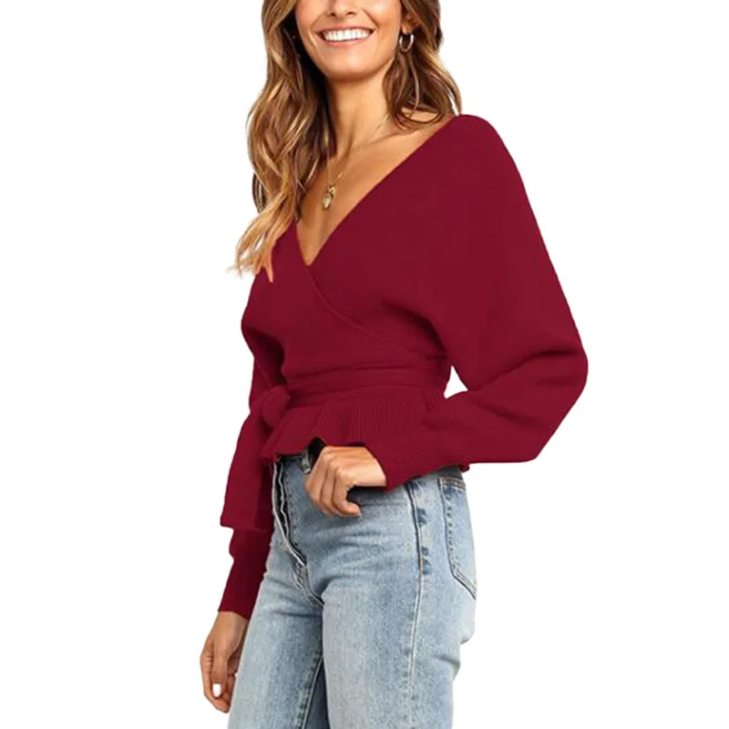 Women Sweater Sexy Batwing Sleeve V-neck Top Fashion Solid Color Knitwear for Shopping Daily Wear
Women Sweater Sexy Batwing Sleeve V-neck Top Fashion Solid Color Knitwear for Shopping Daily Wear