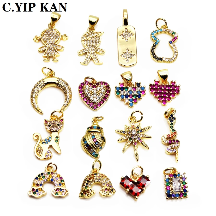 Best-selling love pendant moon Rainbow Bridge charm micro zircon gold-plated snake pendant DIY bracelet necklace accessories
Best-selling love pendant moon Rainbow Bridge charm micro zircon gold-plated snake pendant DIY bracelet necklace accessories