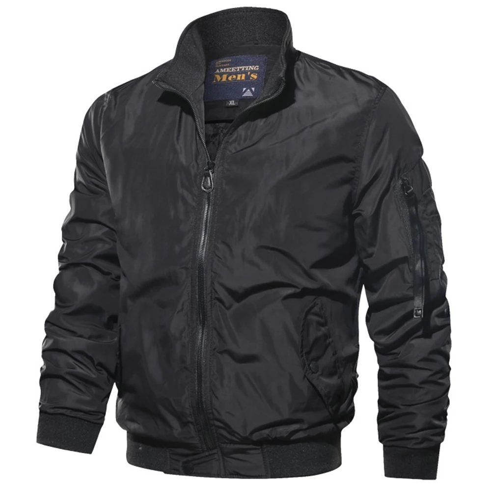Solid Jacket Winter Coat Men Zipper Men's Clothing Long Sleeve Casual Sports Outwear Stand Collar Coat Male Tops
Solid Jacket Winter Coat Men Zipper Men's Clothing Long Sleeve Casual Sports Outwear Stand Collar Coat Male Tops