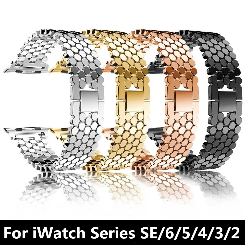 Ремешок из нержавеющей стали для Apple Watch Band Series SE/6/5/4/3/2 38/42/40/44 мм|Ремешки часов| |