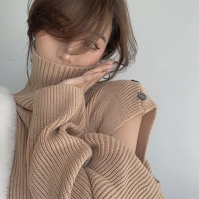 Comelsexy Hot Korean Feminine Turtleneck Sexy Brief Loose Soft Sweet Retro Women Free Sweater Solid Warm Knitted Casual Tops 
Comelsexy Hot Korean Feminine Turtleneck Sexy Brief Loose Soft Sweet Retro Women Free Sweater Solid Warm Knitted Casual Tops