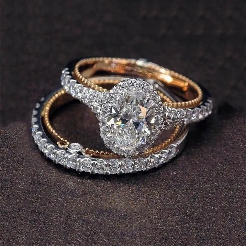 I & FDLK Womens Luxury Oval White Rhinestone Two Tone Ring Set Proposal Anniversary Gift Wedding Engagement Jewelry
I & FDLK Womens Luxury Oval White Rhinestone Two Tone Ring Set Proposal Anniversary Gift Wedding Engagement Jewelry